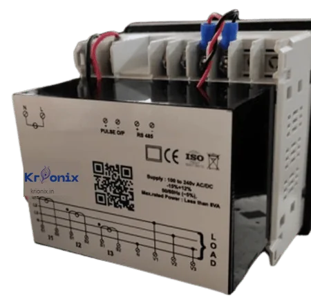 Krionix panel-mount energy monitoring device with RS485 and pulse output
