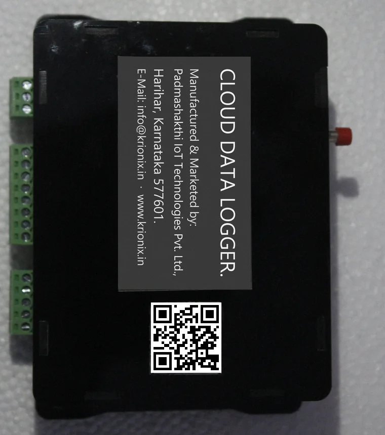 Krionix cloud data logger, top view